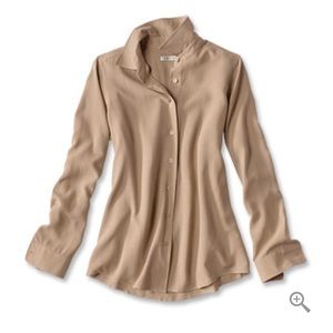 Orvis 100% silk shirt